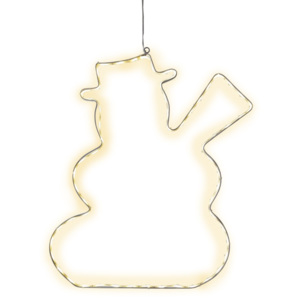 Závesná svietiaca LED dekorácia Best Season Lumiwall Snowman