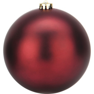Vianočná plastová guľa Ø 15 cm červená matná