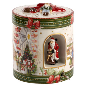Villeroy & Boch Christmas Toys guľatá darčeková krabička Vianočný trh, 21 cm