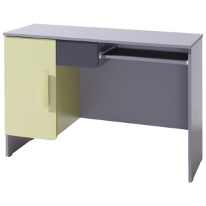 Písací stôl FIGARO, 75x110x50 cm, grafit/zelená
