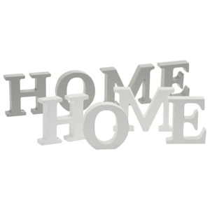 MÖMAX modern living Dekoračné Písmená Home/love/dream -top- biela, sivá 34,5/8/2 cm