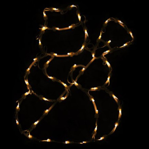 Vianočná LED dekorácia do okna - SNEHULIAK - 40 cm