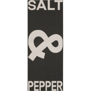 MÖMAX modern living Hladko Tkaný Koberec Pepper & Salt čierna 80/200 cm