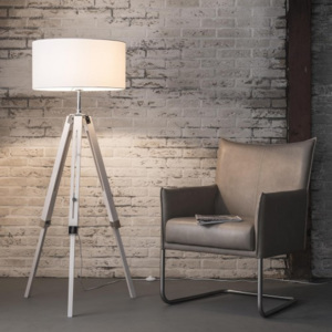 Stojaca lampa 74-65 3-legged fabric shade round-Komfort-nábytok