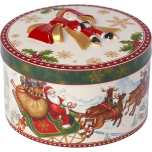 Villeroy & Boch Christmas Toys Darčekový box s motívom letiaceho Santu, 10 cm