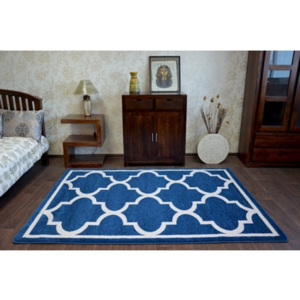F730 Moderný koberec SKETCH modro-biely 80x150 cm