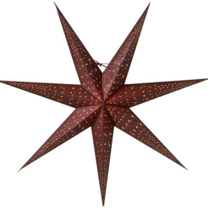 Závesná svietiaca hviezda Isadora Burgundy 80 cm
