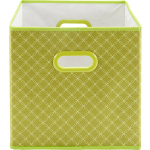MÖMAX modern living Uskladňovací Box Sahara biela, zelená 33/32/33 cm