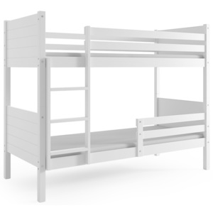 Poschodová posteľ CLIR 200x90cm - Biela - BIELA (BEZ zásuvky)