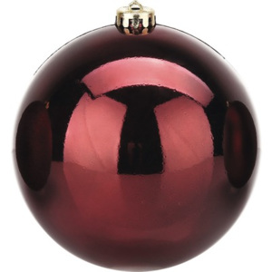 Vianočná plastová guľa Ø 20 cm červená lesklá