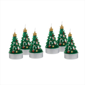 Sada 6 čajových sviečok Butlers Christmas Tree