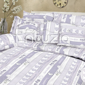 Bavlnené posteľné obliečky Lavena fialové 2 ks 2x predĺžená dĺžka