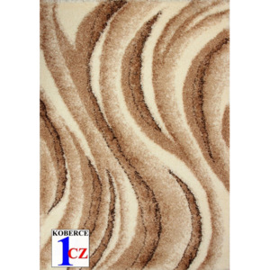 Kusový koberec Shaggy vlas 30 mm Bibi béžový, Velikosti 70x140cm