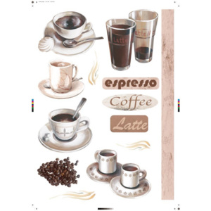 MÖMAX modern living Ozdobné Nálepky Kaffee hnedá 50/70 cm
