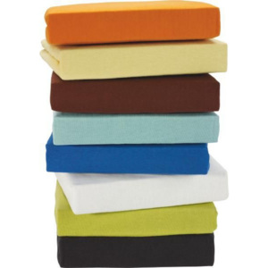 MÖMAX modern living Napínacie Prestieradlo Jersey antracitová, biela, červená, čierna, fialová, hnedá, oranžová, tmavomodrá, zelená, žltá 150/200 cm