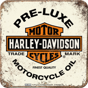 Nostalgic Art Sada podtáciek 2 - Harley-Davidson PRE-LUXE (Bílý) 9x9 cm