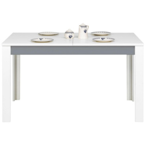 Výsuvný Stôl Derby biela, sivá 135-185/77,5/86 cm