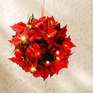 Magnet 3Pagen LED dekorácia "Vianočná hviezda", červená