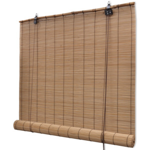 Hnedá roleta z prírodného bambusu 80 x 160 cm