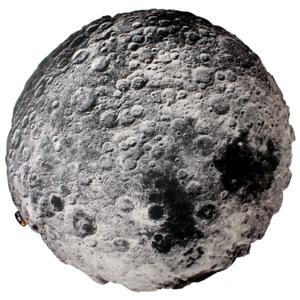 Vankúš guľatý Moon, 70 cm - šedá