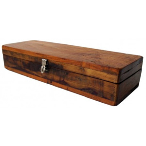 Industrial style, Uzamykateľná drevená krabica 9x46x15cm (1398)