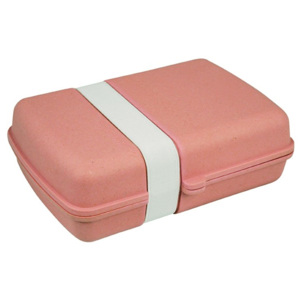 ZUPERZOZIAL Bambusový box na jedlo s gumičkou ružový