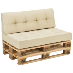 [en.casa]® Paletový nábytok - model 9 - béžový