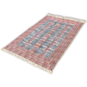 Bavlnený koberec, 180x120 cm, červený
