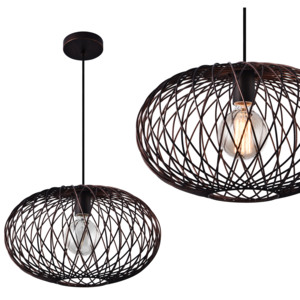[lux.pro]® Dekoratívna dizajnová design závesná lampa HT169906 - bronz (1 x E27)