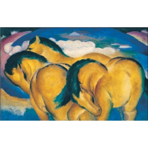 Reprodukcia, Obraz - The Little Yellow Horses, Franz Marc, (30 x 24 cm)