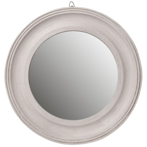 Šedé okrúhle zrkadlo - Ø 40*3 cm