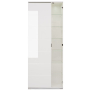 Lesklá biela presklená skrinka Intertrade Glossy