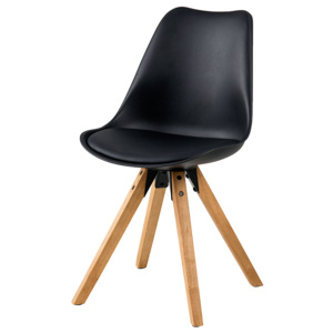 Jedálenská stolička Damian (SET 2 ks), drevo/čierna - drevo /…