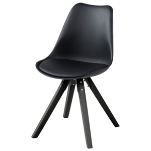 Jedálenská stolička Damian (SET 2 ks), čierna - čierna / čierna