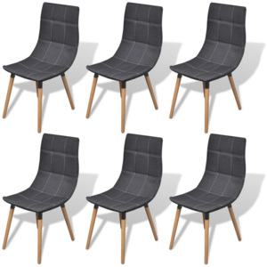 Jedálenské stoličky, 6 ks, tmavosivé (244154+244155)