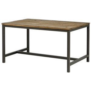 Jedálenský stôl s drevenou doskou Harvest, 140 cm - jilm