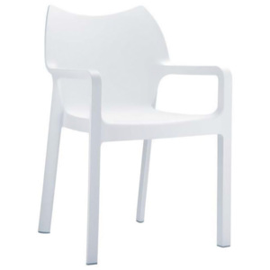 Jedálenská stolička s podrúčkami Demy (SET 2 ks) - šedá