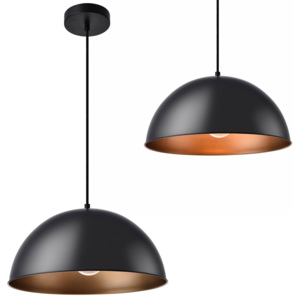 [lux.pro]® Dekoratívna dizajnová design závesná lampa HT169907 - čierna / meď (1 x E27)