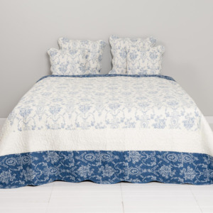 Prikrývka na dvojlôžkové postele Roses blue -180*260 cm