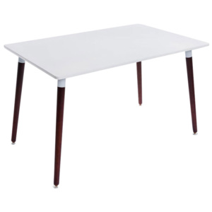 Jedálny stôl Benet, 120 cm, nohy cappuccino - cappuccino / biela