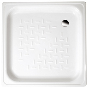 AQUALINE - Smaltovaná sprchová vanička, čtverec 70x70x12cm, bílá (PD70X70)