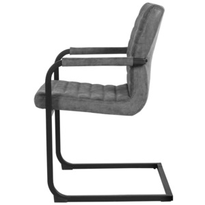 [en.casa]® Designová stolička - 2 ks - 86,5 x 60 cm - sivá
