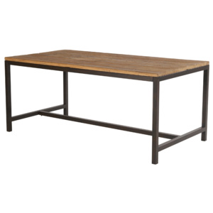 Jedálenský stôl s drevenou doskou Harvest, 180 cm - jilm