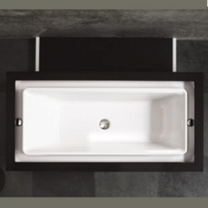 DUSCHOLUX - Duscho Free Caprivi vana s obt. žlábkem 198x98cm 614580000 - bílá (K9403101)