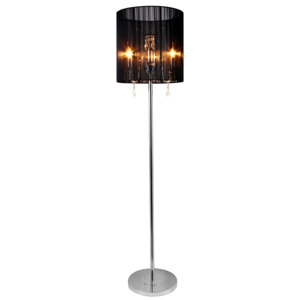 [lux.pro]® Elegantná stojaca lampa - Fabrica 3 x E 14 – 42W - chrómová / čierna
