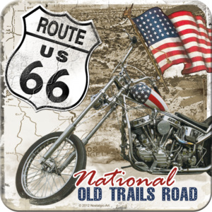 Nostalgic Art Sada podtáciek 2 - Route 66 (Old Trails Road) 9x9 cm