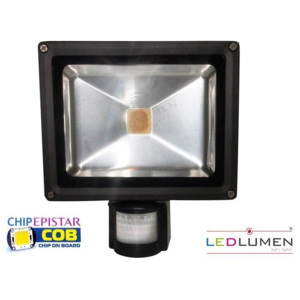 LED reflektor LEDLUMEN 50W CCD Teplá biela + senzor pohybu
