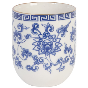 Pohárik na čaj modré kvety - Ø 6 * 8 cm / 0,1l