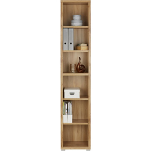 Regál Line4 biela, farby jelša 44/218/36 cm