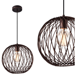 [lux.pro]® Dekoratívna dizajnová design závesná lampa HT169908 - bronz (1 x E27)